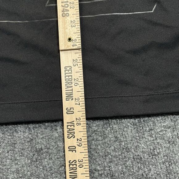 Nike Golf Performance Polo Shirt Mens Large Black Dri Fit Black Geometric Logo - Picture 8 of 13